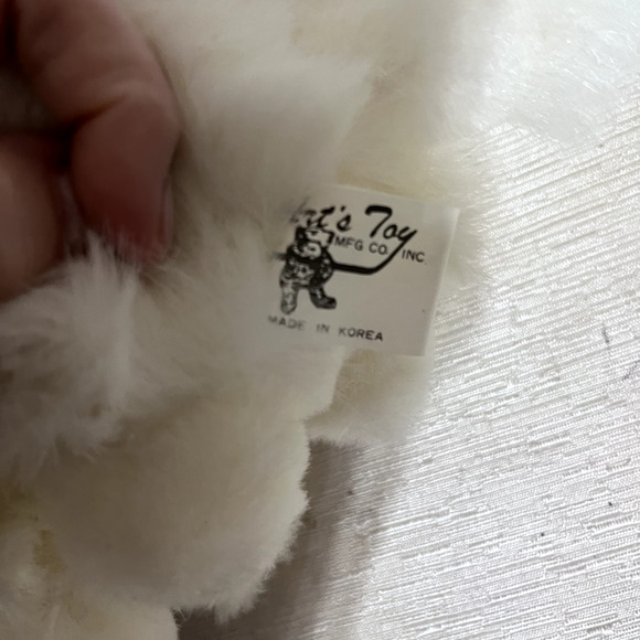 White Poodle Puppy Dog Plush Arts Toys Vintage 1990 Korea stuffed animal 10" - Picture 4 of 5